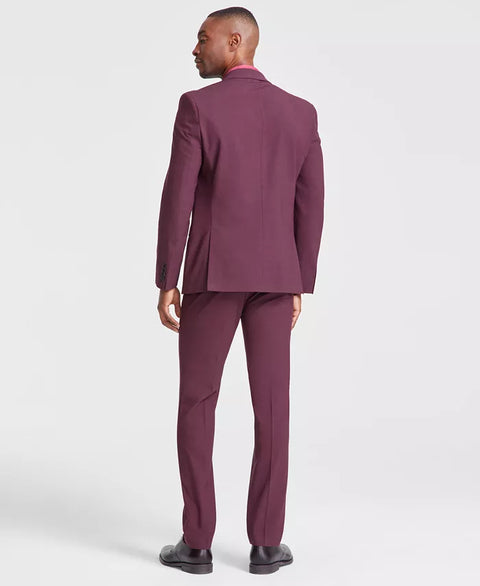 Bar III Men's Plum Skinny-Fit Burgundy Wool Blend Suit Blazer |Bar III In Lebanon