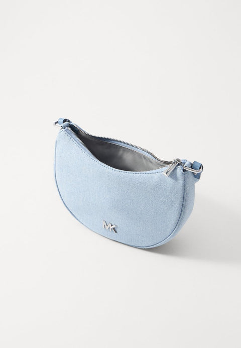 Michael Kors Women's Light Blue Denim Kyla Small Convertible Crossbody|Michael Kors In Lebanon