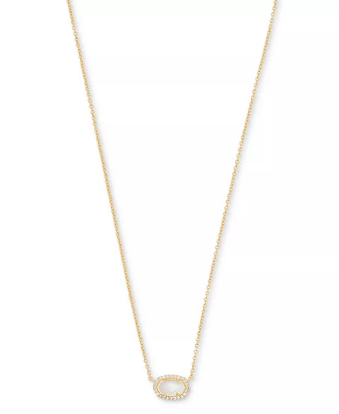 Kendra Scott Women's Gold-plated Cubic Zirconia & Mother-of-pearl Mini Pendant Necklace |Kendra Scott In Lebanon