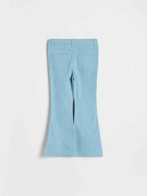 Light blue pants on a white background