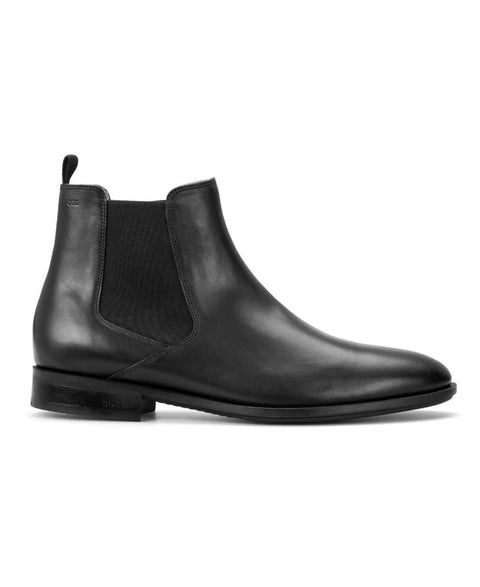 BOSS Men's Black Leather Kensington Chelsea Boots | BOSS in Lebanon