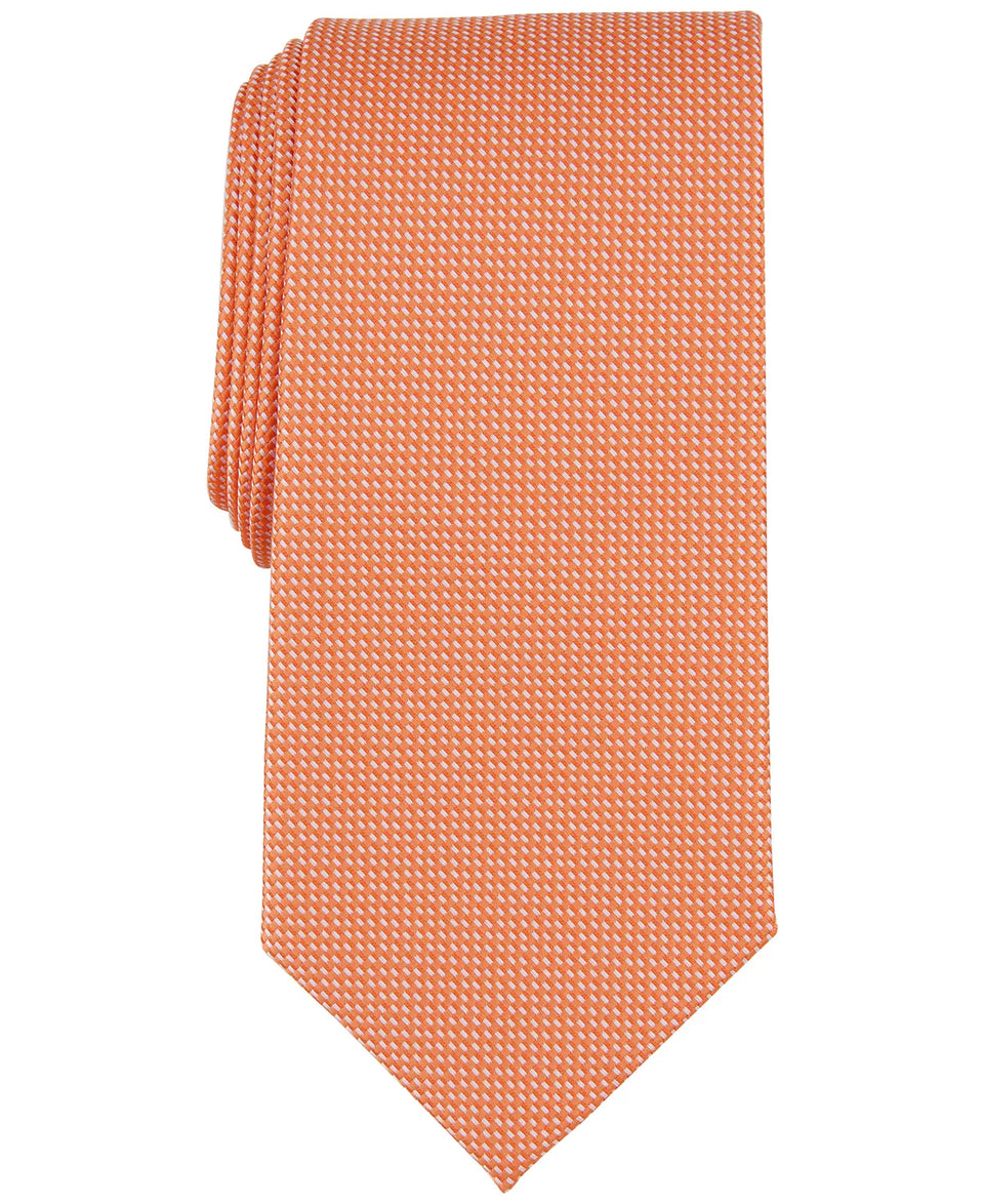 Club Room Men's Orange Elm Solid Textured Tie | Club Room In Lebanon