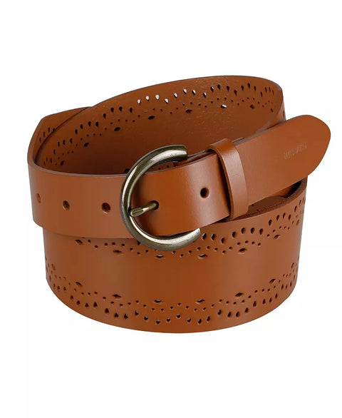 Levi's Women's Brown Corset Style Laser Cut High Waist Belt |Levi's In Lebanon