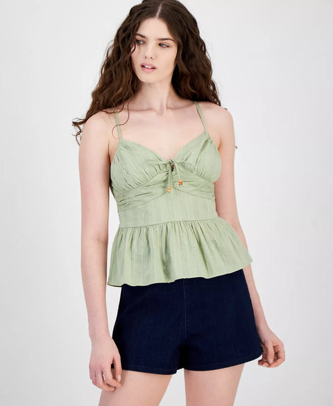 Planet Heart Women's Reseda Textured Peplum Tank Top |  Planet Heart in Lebanon