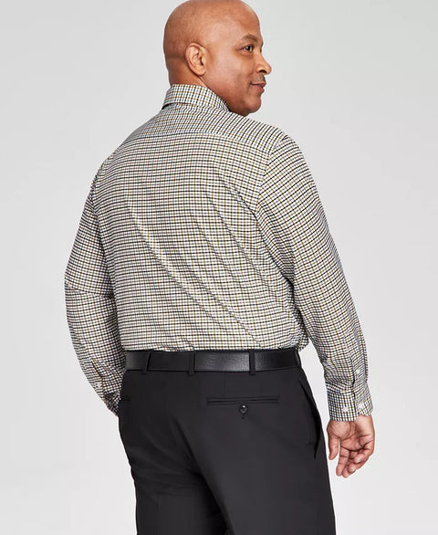 Tayion Collection Men's Multicolor Slim-Fit Plaid Dress Shirt |Tayion Collection In Lebanon