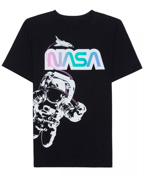 Nasa Big Boy's Black Short Sleeve Graphic T-Shirt | Nasa In Lebanon