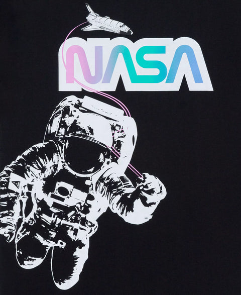 Nasa Big Boy's Black Short Sleeve Graphic T-Shirt | Nasa In Lebanon