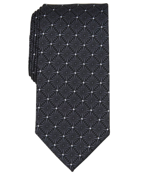 Perry Ellis Portfolio Men's Black Sabella Geo-Dot Necktie  | Perry Ellis Portfolio In Lebanon