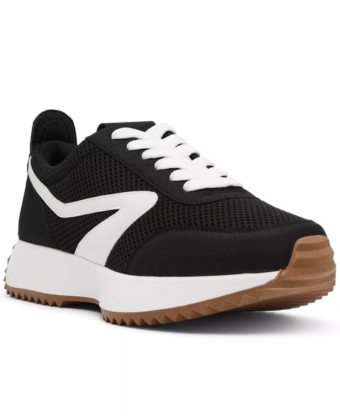 DV Dolce Vita Women's White & Black Bynx Lace-Up Jogger Sneakers | DV Dolce Vita In Lebanon