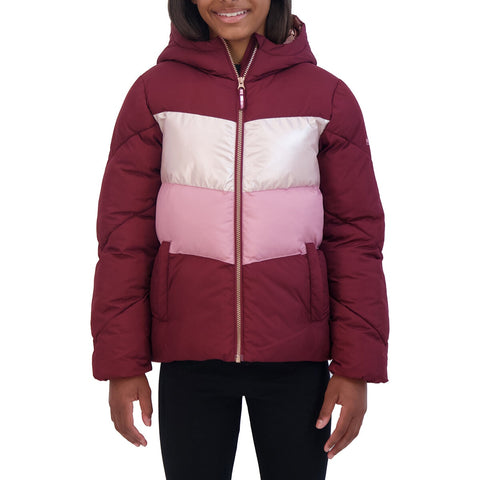 Pacific Trail Girl's Burgundy Puffer Hooded Jacket |Pacific Trail In Lebanon