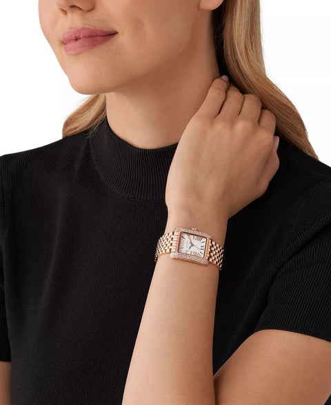 Michael Kors Women's Rose Gold Emery Three-Hand Stainless Steel Watch|Michael Kors In Lebanon