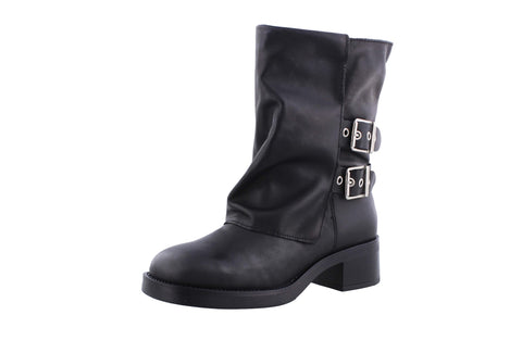 Steve Madden Women's Black Leather Bonfire Boot|Steve Madden In Lebanon