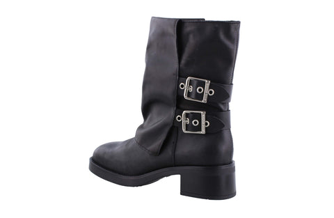 Steve Madden Women's Black Leather Bonfire Boot|Steve Madden In Lebanon