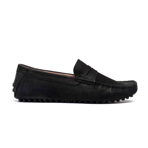 Carlos Men's Black Ritchie Driver Loafers | Carlos In Lebanon
