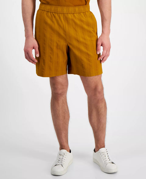 Alfani Men's Light Amber Textured Cotton Drawstring Three-Pocket Shorts|Alfani In Lebanon