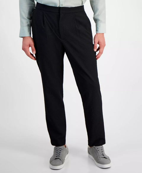 Alfani Men's Black Classic-Fit Textured Seersucker Suit Pants | Alfani In Lebanon