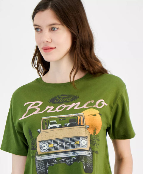 Love Tribe Women's Olive Green Ford Bronco Graphic T-Shirt | Love Tribe In Lebanon