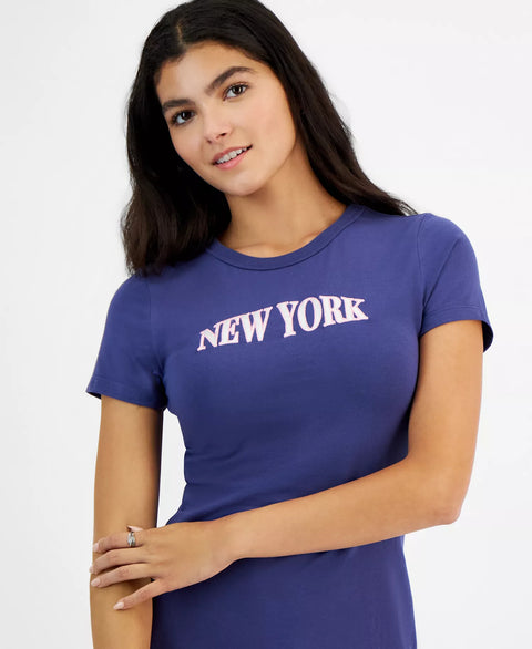 Grayson Threads Women's Navy New York T-Shirt Dress|Grayson Threads In Lebanon