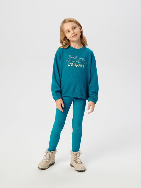 Sinsay Baby Girl's Dark Turquoise Leggings | Sinsay In Lebanon