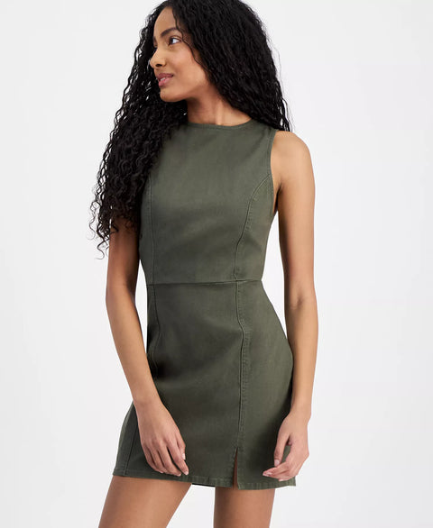 Tinseltown Men's Olive Green Racer Sleeveless Slit-Hem Dress | Tinseltown in Lebanon