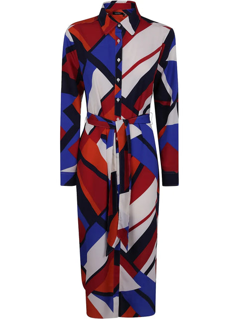 Lauren Ralph Lauren Women's Multicolor Print Crepe Shirtdress | Lauren Ralph Lauren In Lebanon