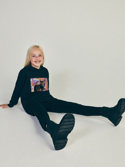 Reserved Girl's Black Warm Fabric Trouser |Reserved In Lebanon