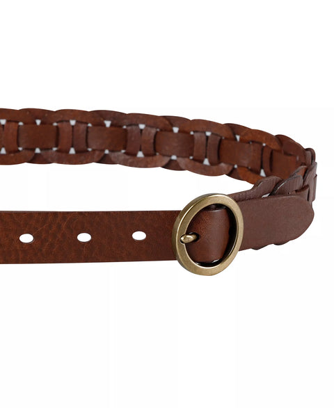 Tommy Hilfiger Women's Brown Woven Leather Linked Casual Belt  |Tommy Hilfiger in Lebanon