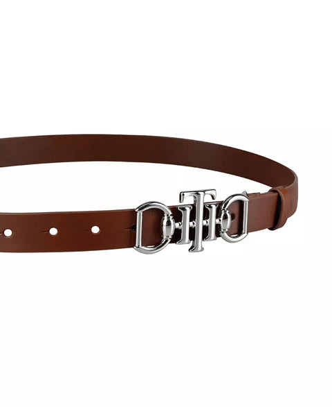 Tommy Hilfiger Women's Cognac Skinny Double Ended Horsebit Buckle Casual Belt | Tommy Hilfiger In Lebanon