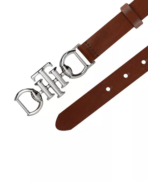 Tommy Hilfiger Women's Cognac Skinny Double Ended Horsebit Buckle Casual Belt | Tommy Hilfiger In Lebanon