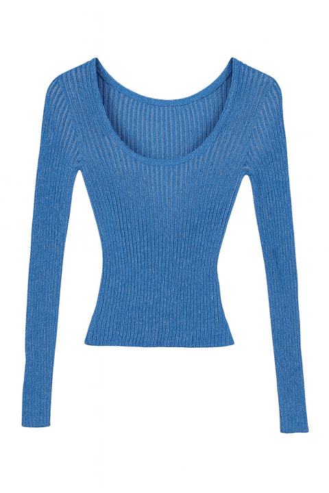 LeGer Women's Blue Long-Sleeve Blouse | LeGer in Lebanon