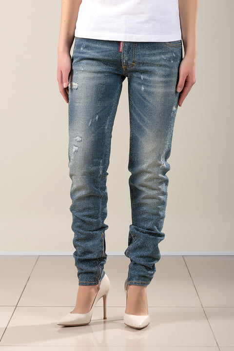 Dsquarred2 Women's Blue Denim  Jeans  S75LA0832 FA51(AA63)