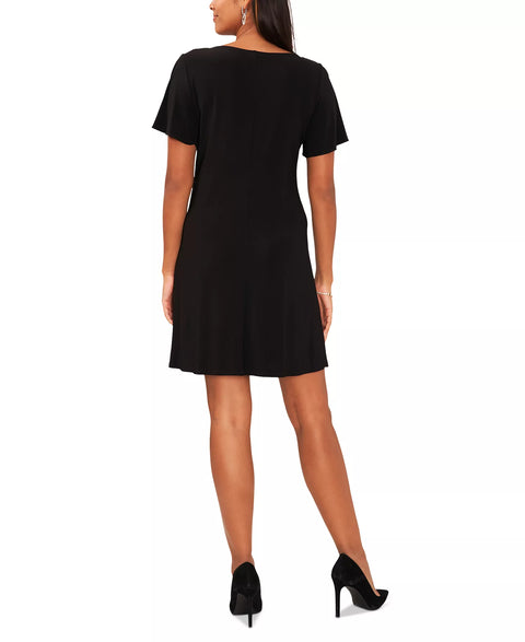 MSK Women's Black  Embellished Flutter-Sleeve Dress|  MSK in Lebanon
