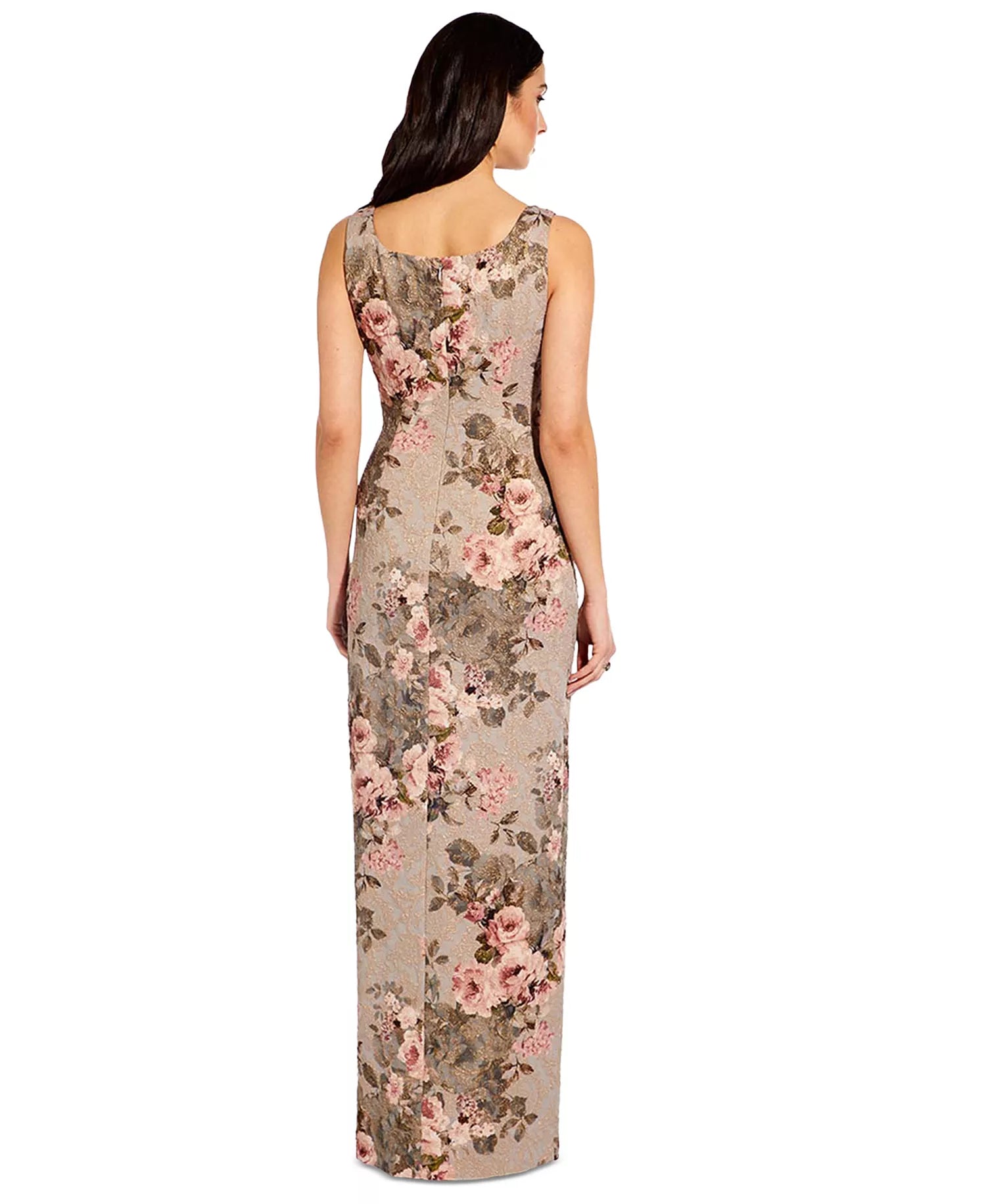 Adrianna Papell Women's Multicolor Metallic Floral-Print Column Gown  Dress|  Adrianna Papell in Lebanon