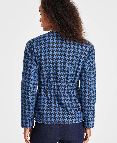 Anne Klein Women’s Navy/Blue  Quilted Herringbone Tie-Waist  Jacket  | Anne Klein in Lebanon