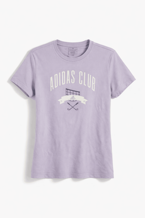 Adidas Women's Light Lilac Sportswear Fit Short Sleeve Outdoor T-Shirt | Adidas In Lebanon