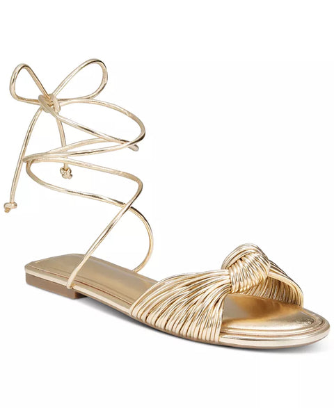 On 34th Women's Gold Jenniee Knot Flat Sandal |On 34th In Lebanon