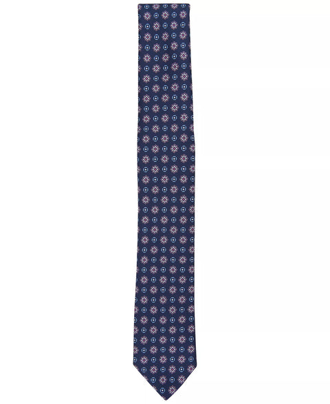 Bar III Men's Navy Printed Boulevard Medallion Tie | Bar III In Lebanon