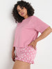 Sinsay Women's Pink Printed Two-Piece Short Set | Sinsay In Lebanon