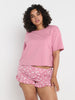 Sinsay Women's Pink Printed Two-Piece Short Set | Sinsay In Lebanon