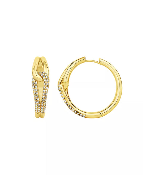 And Now This Women's Gold-Tone Crystal knot hoop earring|And Now This In Lebanon