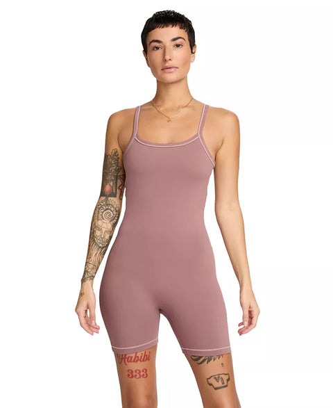 Nike Women's Light Brown One Dri-Fit Short Romper | Nike In Lebanon