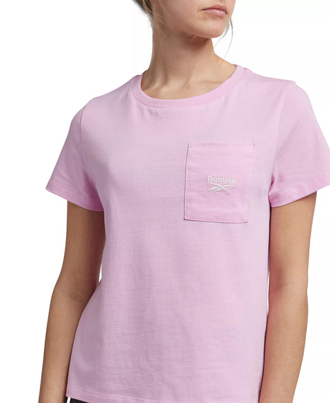 Reebok Women’s  Pink Logo Pocket T-Shirt | Reebok in Lebanon