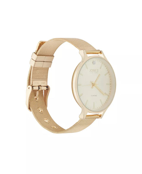 Jones New York Women's Shiny Gold-Tone Tone Mesh Metal Bracelet Watch 36mm | Jones New York In Lebanon