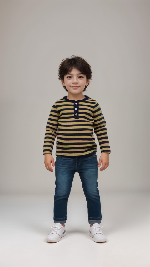 POMPdeLUX Boy's Multicolor Long Sleeve Blouse | POMPdeLUX in Lebanon