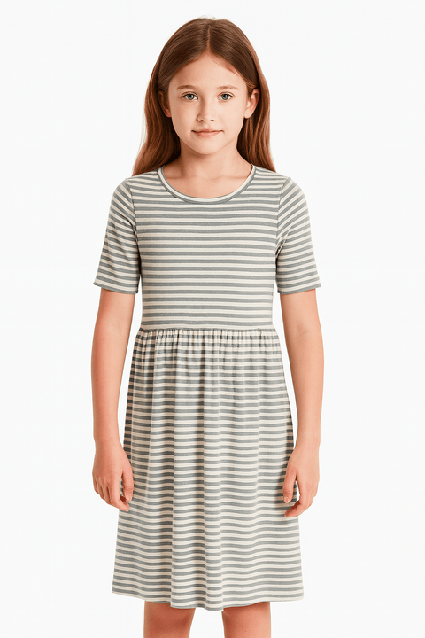 POMPdeLUX Girl's Multicolor Long Sleeve Dress | POMPdeLUX in Lebanon