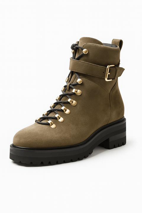 Joop Women's Olive Green  Lace Up Ankle Boots | Joop In Lebanon