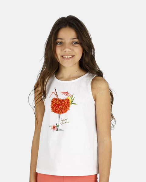 Charanga Girl's  White T-Shirt 78314 shr