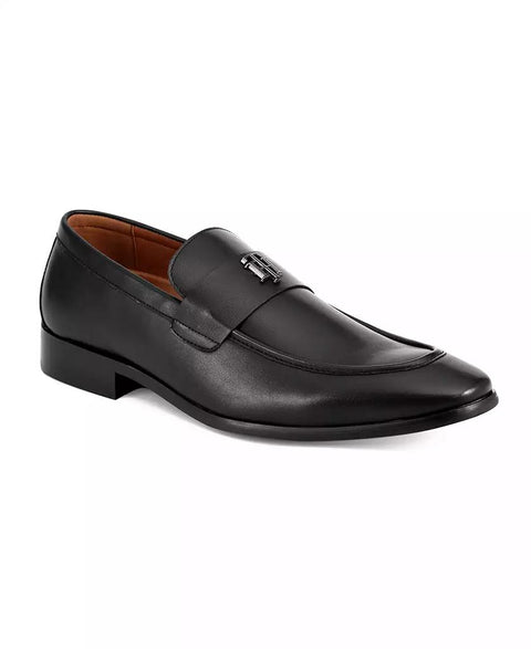 Tommy Hilfiger Men's Black Sawlin Logo Embellished Loafers | Tommy Hilfiger In Lebanon
