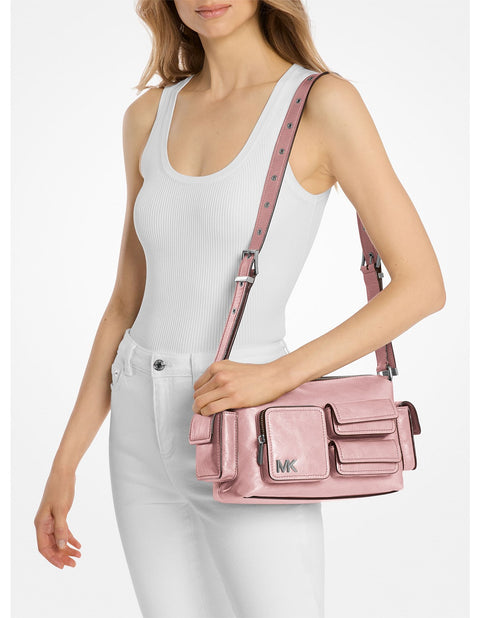 Michael Kors Women's Pink Dakota Medium Pocket Leather Shoulder Bag|Michael Kors In Lebanon