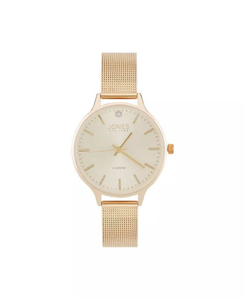 Jones New York Women's Shiny Gold-Tone Tone Mesh Metal Bracelet Watch 36mm | Jones New York In Lebanon